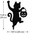 thumbnail image 3 of Halloween Garden Garden Stake,Metal Cat Pumpkin Stake,Outdoor Yard Silhouette Ornament for Backyard Lawn Arrangement and Holiday Horror Party Decor, 3 of 5