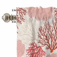 thumbnail image 4 of Coastal Ocean Coral Curtain Valances Set Red Pink Theme Pattern Kitchen Curtains 24&nbsp;inch Length Rod Pocket Valance and Tiers 3 Piece Set Small Bedroom Bathroom Laundry Decor, 4 of 9