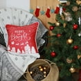 thumbnail image 3 of Decorative Christmas Night Single Throw Pillow Cover 18" x 18" Red & White Square for Couch, Bedding, 3 of 6