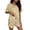 Khaki, variant on SuDongPo Silk Pajamas Set for Women Short Sleeve Sleepwear V-Neck Tops and Drawstring Shorts Soft Lounge Sets 2 Piece Satin Pjs