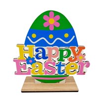 JeashCHAT Easter Table Decorations Wooden Centerpiece Signs for Dining Room Table Easter Bunny for Spring Holiday Easter Party Decor Ornament Indoor Outdoor Garden Yard Lawn Party Supplies