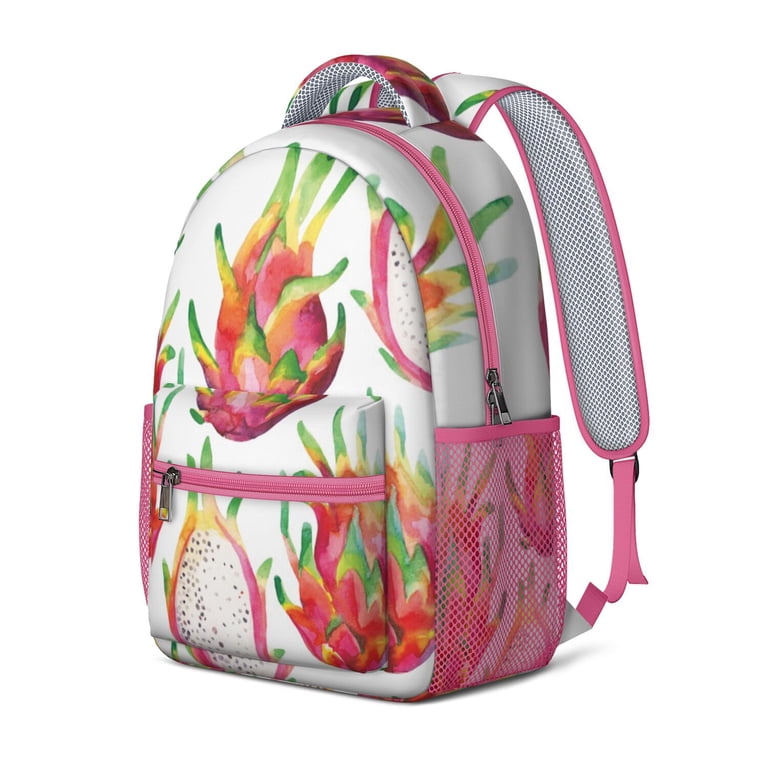 Pitaya School Backpack with Tropical Exotic Pink White Red  display picture 2