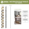 thumbnail image 2 of Ekena Millwork 94"H x 1/8"T Pandora Adjustable Acrylic Decorative Slat Wall Panel Kit, Rose Gold Mirror (contains 16 Slats + 1 Straight Edge Starter Slat), 2 of 11