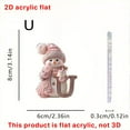 thumbnail image 3 of Moocorvic 26 Initial Letters Christmas Tree Decoration Pink Snowman Hanging Xmas Ornaments(U), 3 of 5