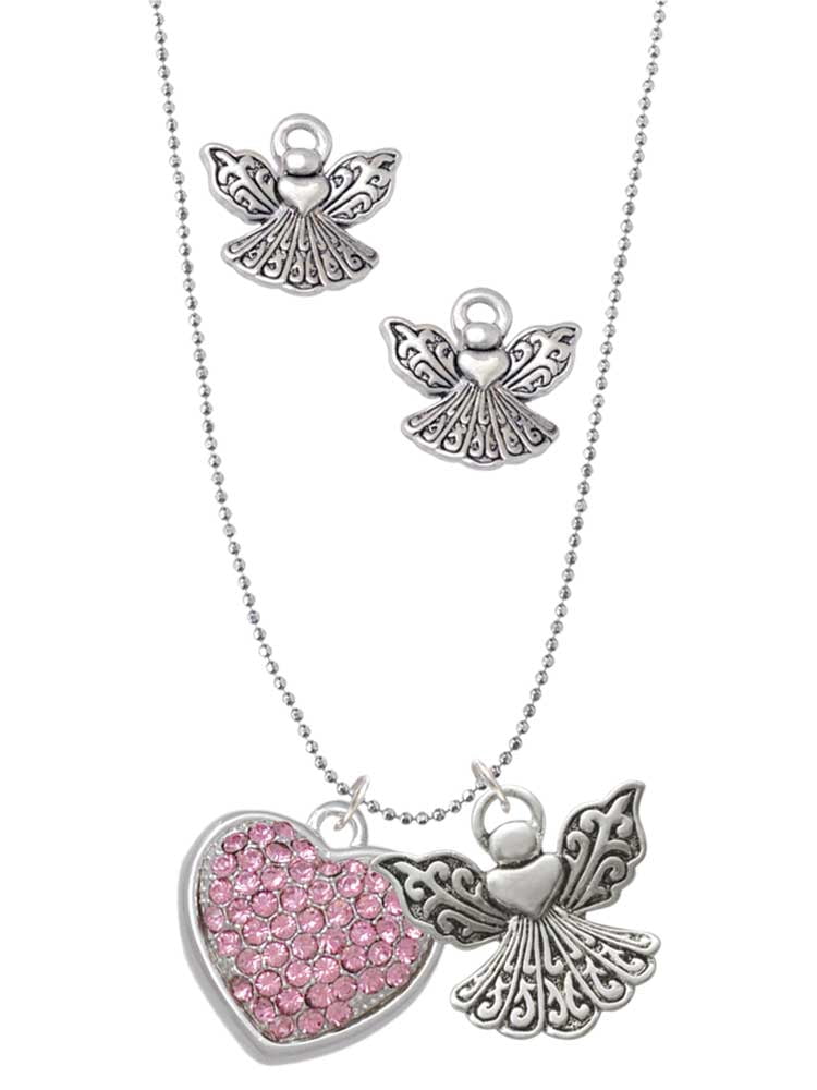Delight Jewelry Silvertone Large Rounded Light Pink Oktant Crystal ...