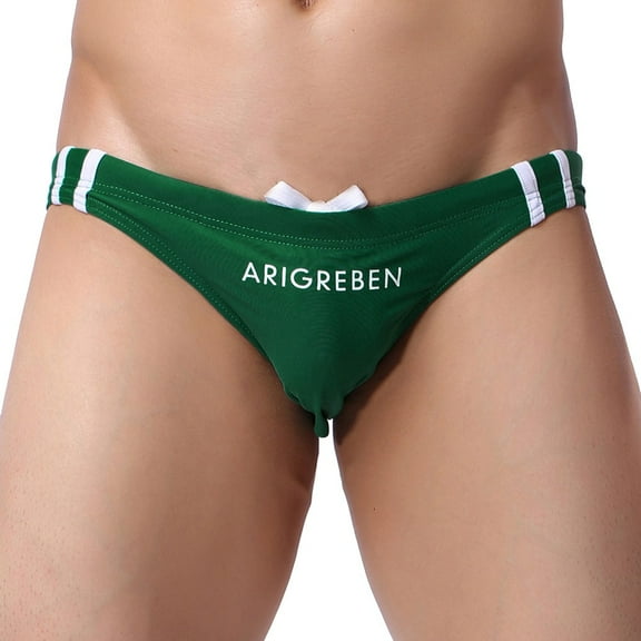 kamemir Mens Swim Trunks Mens Swimsuit Men's Swim Trunks Swimwear Bathing Suit Swim Brief Square Leg Board Short Green,L