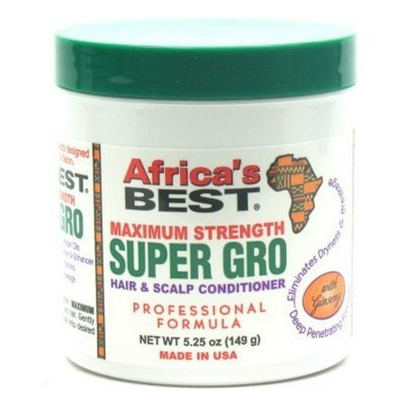 Africa's Best Super Gro Maximum Hair & Scalp Conditioner 5.25 oz. (3-Pack) with Free Nail (Best Solution For Itchy Scalp)