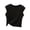 Black, variant on Summer Crop Tops for Women Crew Neck Sleeveless Tunics Blouse Active Workout Vacation Casual Loose Solid Color Stretch Ribbed Camisole Shirts White 2XL