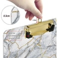 thumbnail image 3 of FMSHPON BlueWhite Marble Glitter Clipboard Hardboard Wood Nursing Clip Board and Pull for Standard A4 Letter 13x9 inches, 3 of 7