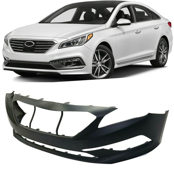 Unpainted Front Bumper Cover Fit for Hyundai Sonata 2015 2016 2017, 15-17 Sonata Bumper Cover