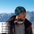 thumbnail image 5 of Neck Gaiter Bandana Face Mask - Blue black plaid Breathable Sun Wind-Proof Face Cover Scarf for Men Women, 5 of 7