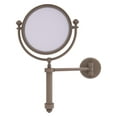 thumbnail image 5 of Southbeach Collection Wall Mounted Make-Up Mirror 8-in Diameter with 2X Magnification in Brushed Bronze, 5 of 11