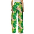 thumbnail image 4 of QAFOPEH Women Leaves Print Tie Waist Wide-Leg Casual Pants, 4 of 4