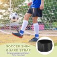 thumbnail image 5 of Soccer Shin Guard Strap Polypropylene Anti Slip Shin Fixed Straps Ankle Guards Fit for Football Cycling Black/White, 5 of 7