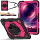 thumbnail image 1 of Funda Resistente a Golpes para Samsung Galaxy Tab S11, Funda Protectora de Silicona + Capa de PC Anti Caída con Asa Giratoria de 360°, Soporte, Correa para el Hombro, Rosa Rosado, para Galaxy Tab S11, 1 of 9