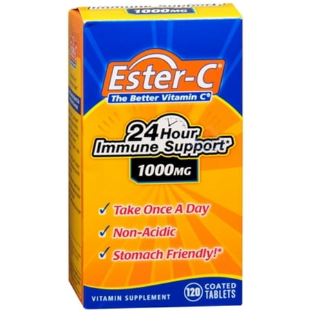 Ester-C 1000 mg Coated Tablets 120 Tablets (Pack of 4)