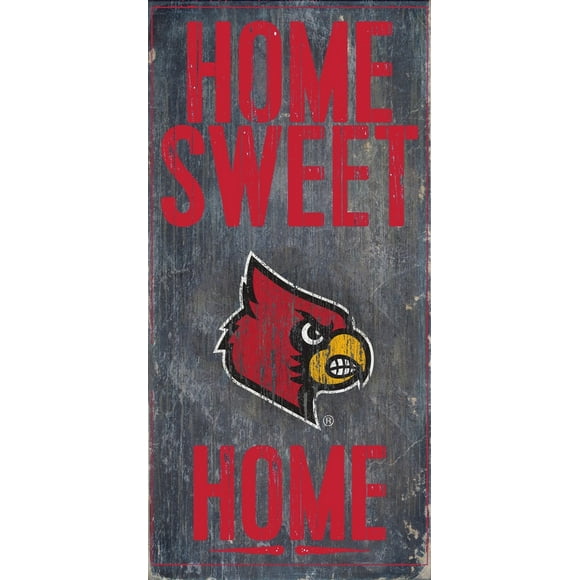 Panneau en Bois Cardinals Louisville - Home Sweet Home 6x12