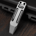 thumbnail image 2 of TC4 Titanium Alloy Multi-Function Pry Bar Corkscrew Screwdriver Mini Wrench Crowbar Pocket Tool Pendant, 2 of 10