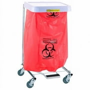 R&B Wire Products 690BIO Biohazardous Waste Disposable Poly-Liner Bag, Red-Blk Print