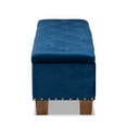 thumbnail image 5 of Baxton Studio Hannah Modern and Contemporary Navy Blue Velvet Fabric Upholstered Button-Tufted Storage Ottoman Bench, 5 of 11