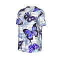 thumbnail image 2 of Haiem Hip Hop Hipster Baseball Jersey Button Down Shirts Sports Uniforms Men Women Jersey(Butterflies,3X-Large), 2 of 9