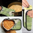 thumbnail image 5 of Yayeee Oven Mitts and Pot Holder Set of 2 Heat Resistant Kitchen Gloves Baking Hot Pad, Green Martini Glass, 5 of 5
