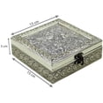 thumbnail image 2 of GoldGiftIdeas Decorative Engraved Dry Fruits Box for Return Gifts, Keepsake Organizer Box for Jewelry, Handcrafted Trinket Box, Memento Case (Pack of 50), 2 of 5