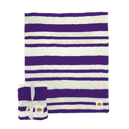 Los Angeles Lakers 50 x 60 Cable-Knit Throw Blanket