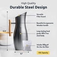 thumbnail image 3 of Invigorated Water Alkaline Water Filter Pitcher, Stainless Steel, 64 oz / 1.9L, 3 of 10