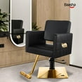 thumbnail image 5 of Baasha Professional Pink and Gold Salon Chair, Comfortable Beauty Salon Chair with Shiny Gold Accents, Upgrade Hydraulic Pump, Stain-Resistant Hair Stylist Chair, Weight Capacity up to 330 lbs, 5 of 7