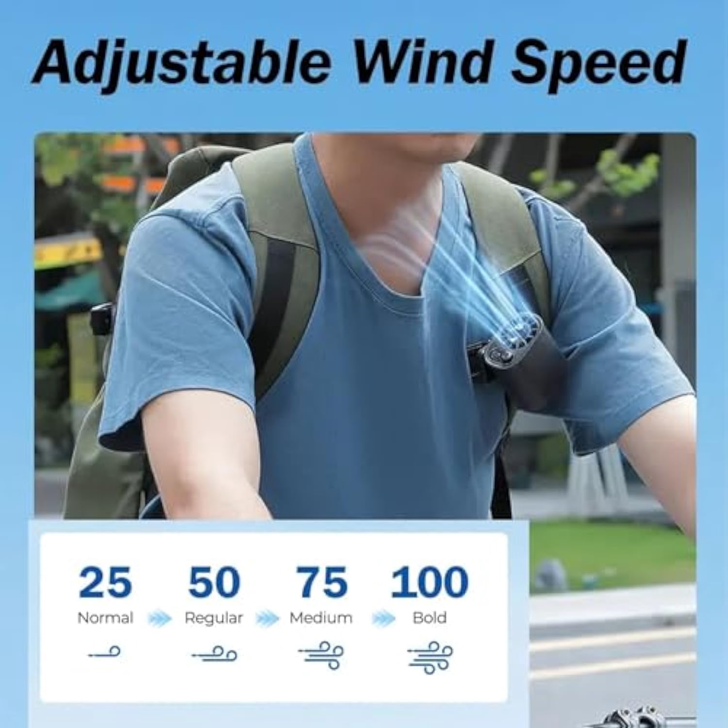 Car Clip on Fan with LED Display, Backseat Fan, USB Rechargeable Powerful Cooling Fans, 360° Rotation, 100 Speeds Adjustable, USB Rechargeable, 2025 New Clip on Fans for Car