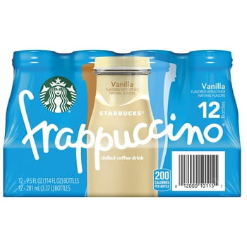 Starbucks Frappuccino Vanilla Iced Coffee, 9.5 oz, 12 Pack Bottles