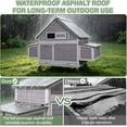 thumbnail image 4 of Aivituvin Large Mobile Chicken Coop with Wheels, 6 Nesting Box for 4-6 Chickens, Outdoor Hen House with Weatherproof Asphalt Roof, Pull-Out Tray, 4 of 10