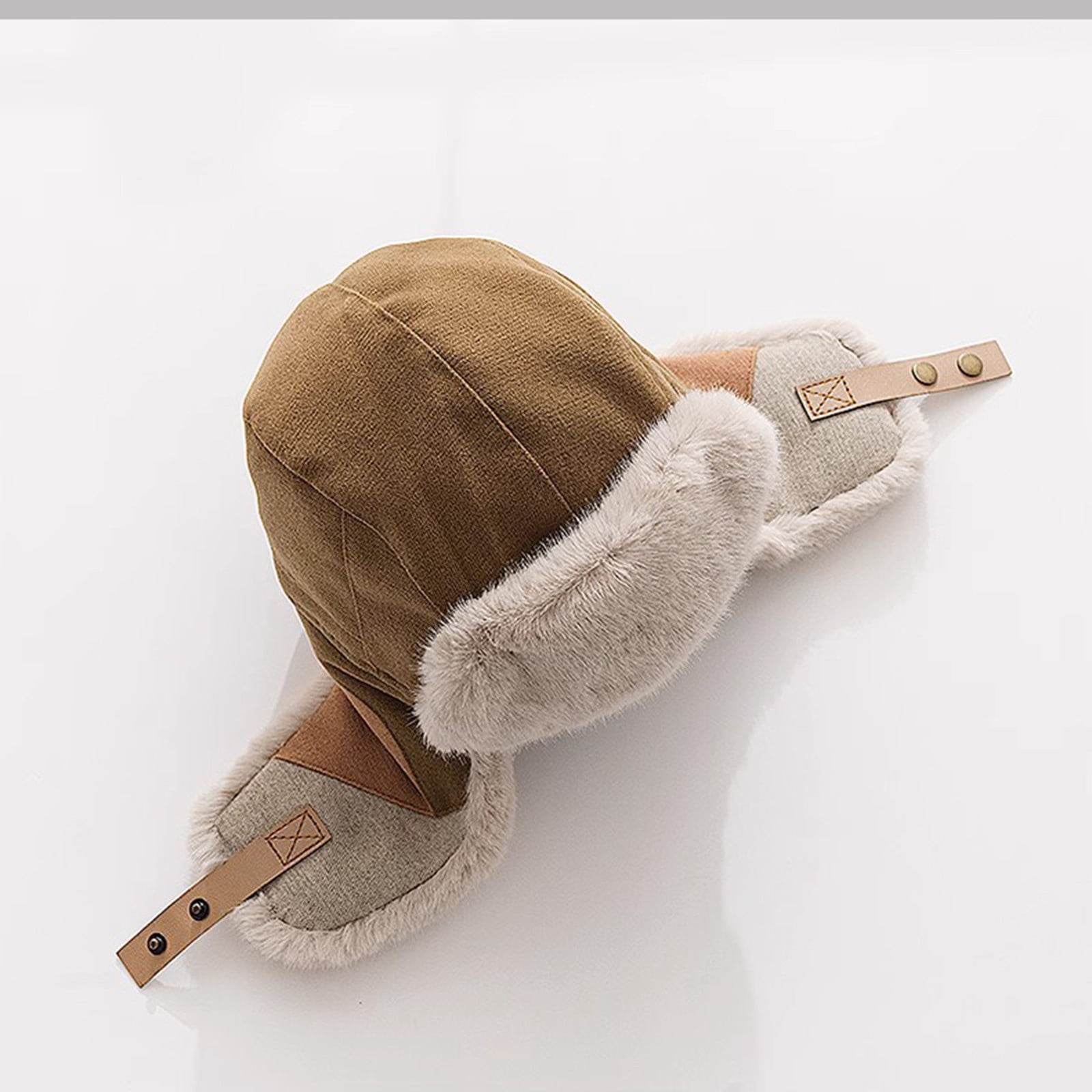 Cold Weather Hats for Men Women Russian Hat with Earflap Boys Fleece Sherpa Lined Windproof Thermal Warm Cap for Outdoor Hunting Motorcycle