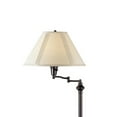 thumbnail image 2 of 150 Watt Metal Floor Lamp with Swing Arm and Fabric Conical Shade, Black- Saltoro Sherpi, 2 of 5