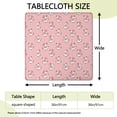 thumbnail image 2 of Pink Cow Heart Pattern Square Fitted Tablecloth with Elastic Edge,Square Table Cover,Washable Elastic Table Cover for Home Kitchen Party Decor 36"x36", 2 of 6
