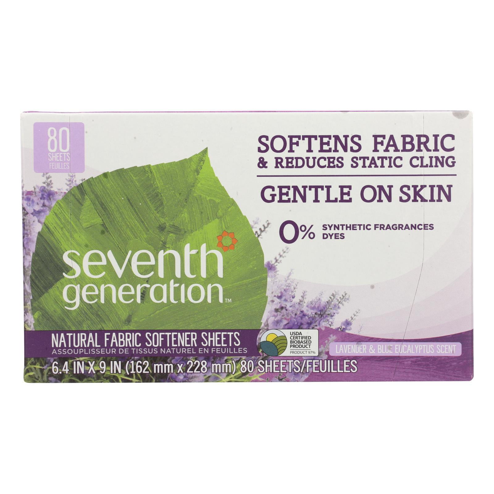 Seventh Generation Fabric Softener Sheets Eucalyptus & Lavender