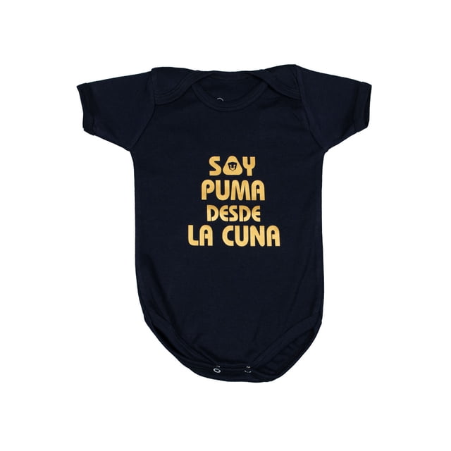 Pañalero Old School Sports Pumas UNAM Soy Puma desde la Cuna Azul/Dorado Infantil OLD SCHOOL SPORTS Pumas de la UNAM Pañalero de algodón manga corta