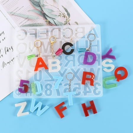 

Pendant Mold Food Grade Convenient Reusable Anti-deformed Faux Crystal English Pinyin Alphabet Mold for Home