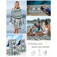 thumbnail image 5 of Turquoise Boho Beach Towels Oversized Super Absorbent, Southwestern Ethnic Aztec Retro Geometric Lightweight Bath Towel Quick Dry Sets For Bathroom/Pool/Rv Camping/Beach Play/Gym Room/Picnic 35"x70", 5 of 8