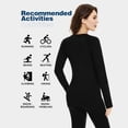 thumbnail image 2 of Woolcano Women’s 100% Merino Wool Base Layer Set Lightweight Thermal Underwear for Ski Winter Outdoor, 2 of 6
