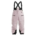 thumbnail image 5 of Ski Jumpsuit for Women Thickened Fleece-Lined Pants Windproof Ski Pants Long Overalls with Suspenders Pink L, 5 of 7