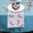 thumbnail image 4 of Cloth Napkins Cute Dachshund Heart Soft Comfortable Napkins 4 pcs for Family Dinners Weddings Cocktail Kitchen Banquet Decorative Washcloths, 4 of 6