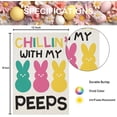 thumbnail image 6 of Easter Garden Flags for Outside, Rabbits CHILLIN'' WITH MY PEEPS Yard Decoration, Small Seasonal Spring Outdoor Decor for Farmhouse Holiday,12.5x18 Double Sided, 6 of 6