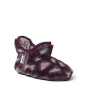 Dearfoams Girl's Pile Bootie Slippers with Memory Foam