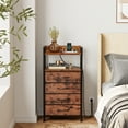 thumbnail image 2 of TYDIMOR 4 Drawers Vertical Dresser Bedroom Living Room Fabric Storage Tower Organizer, Rustic Brown, 2 of 7