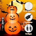 thumbnail image 4 of Patiojoy Halloween Decoration 6FT Inflatable Stacked Pumpkins With LED Lights Blow Up Yard, 4 of 8