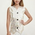 thumbnail image 2 of Zwiiyzr 2025 1-16Y Kids Girls Sequins Tank Tops Dance Vest Tops Sparkle Dancewear Silver, 2 of 5