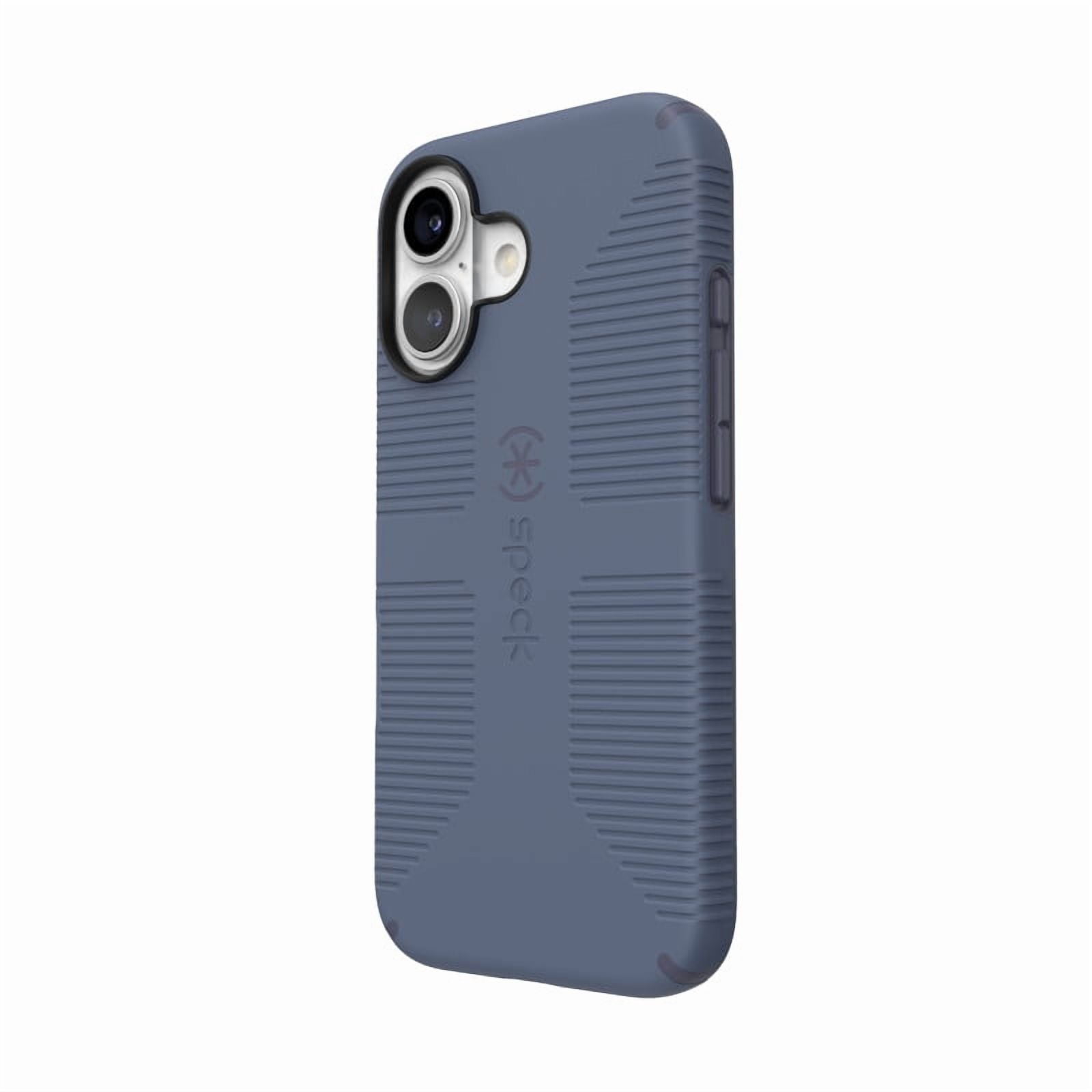 Speck iPhone 16 CandyShell Grip with MagSafe in Mystery Blue and Faded Denim