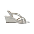 thumbnail image 3 of Nina Womens Nadette Strappy Rhinestone Wedge Sandals, 3 of 3